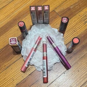 Revlon Maybelline L’Oréal Burt’s Bees Lipstick Pink, Red, Purple and Taupe